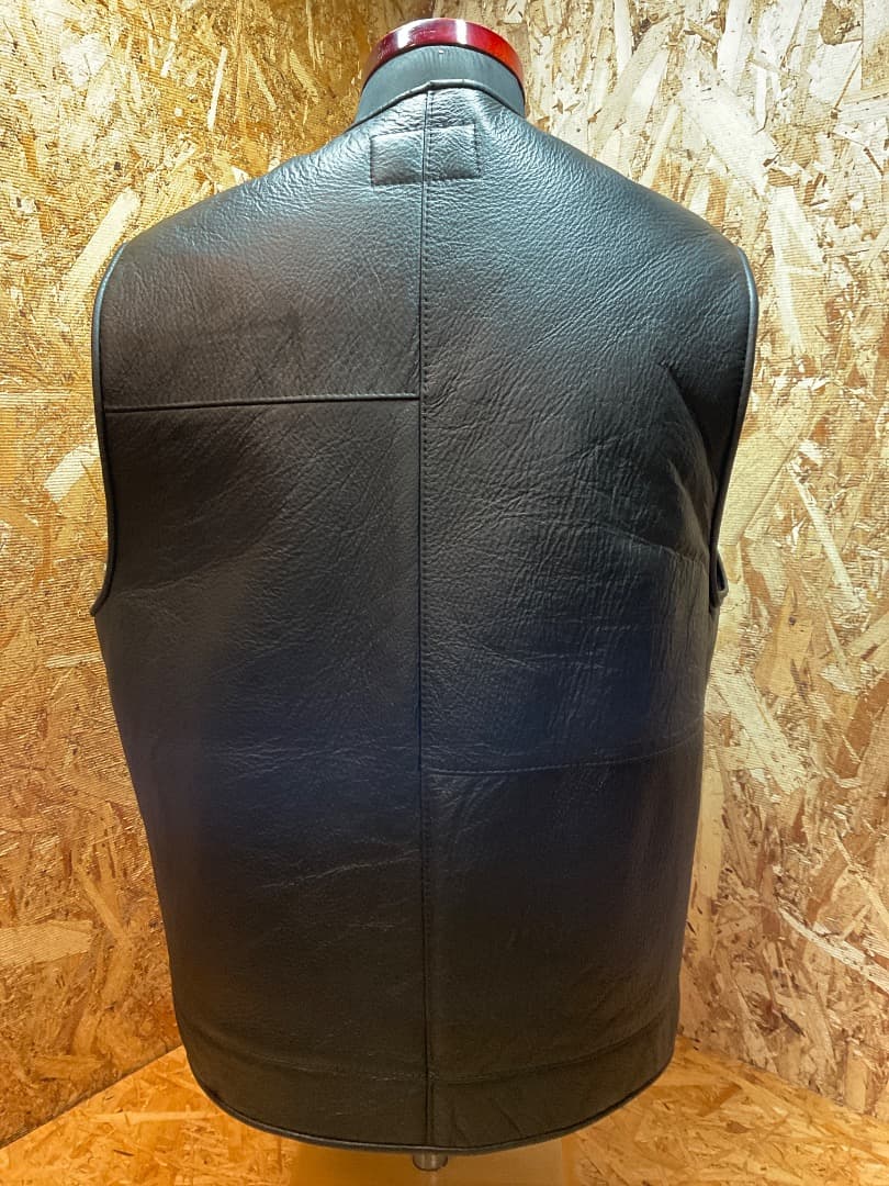 ポールスミス 90s イングランド製 ムートン レザーベスト ジレ 黒 M