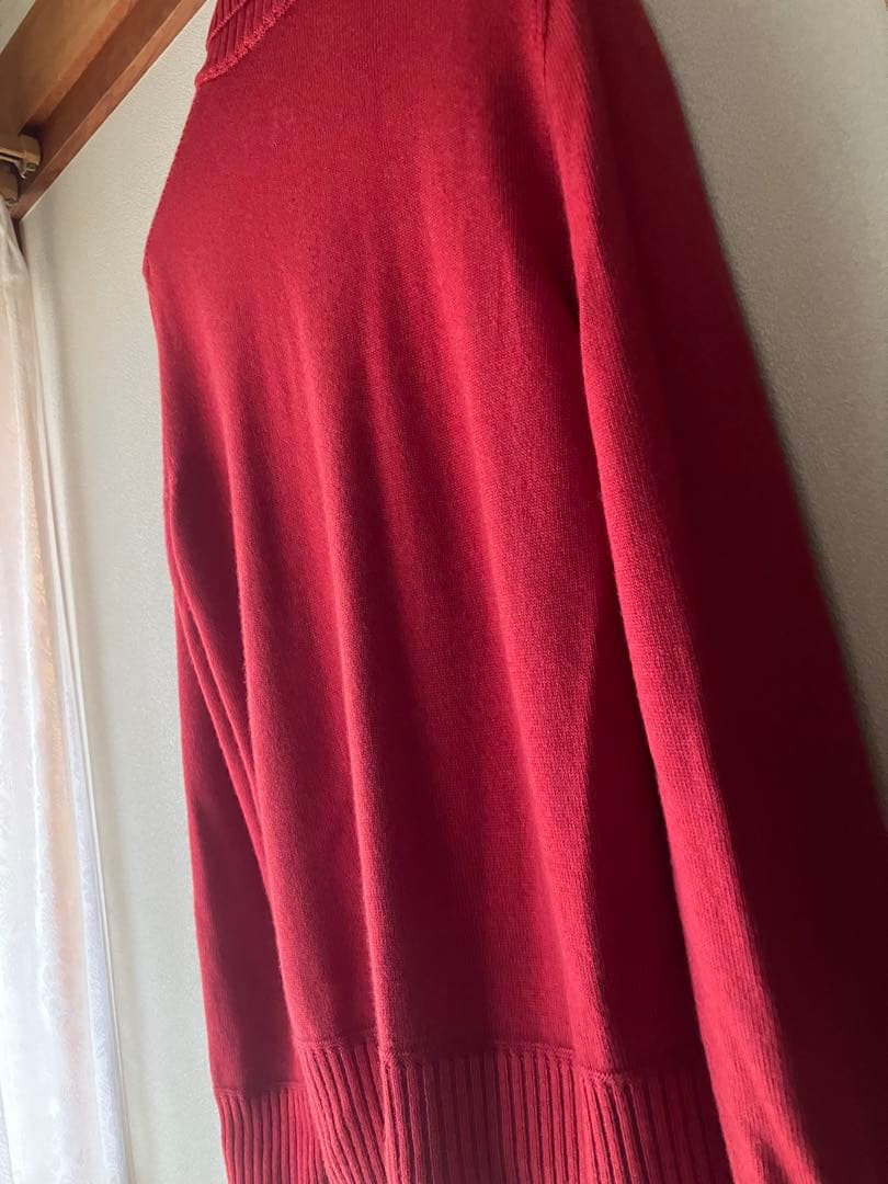 Drumohr ウール 8G タートルネックニット 後染め レッドブラウン 46