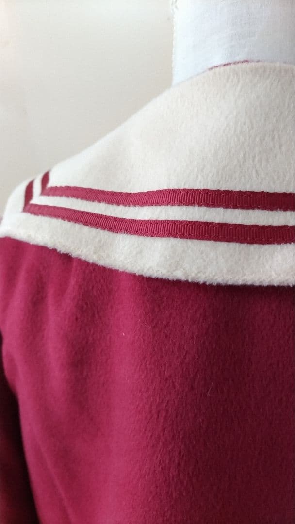 No.2877_to alice_ボルドーくまちゃん柄ケープ風コート2点セット