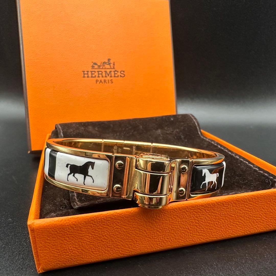 未使用級✨　エルメス　HERMES　バングル　シャニエール　1596