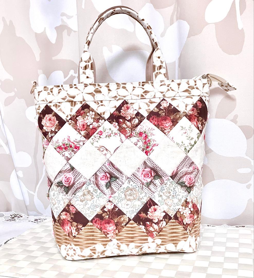 ♡*♡様 薔薇の花かご トートバッグ パッチワーク