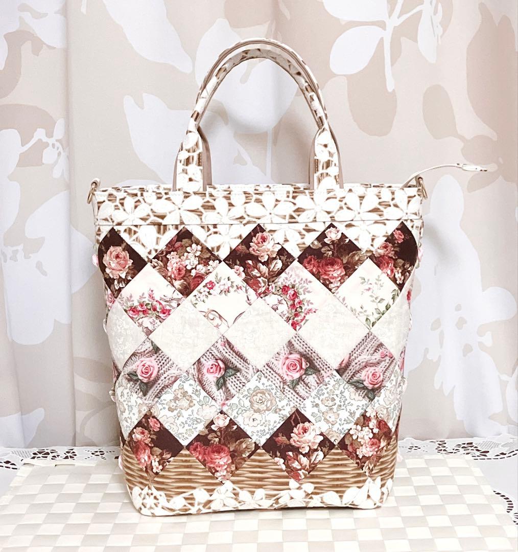 ♡*♡様 薔薇の花かご トートバッグ パッチワーク