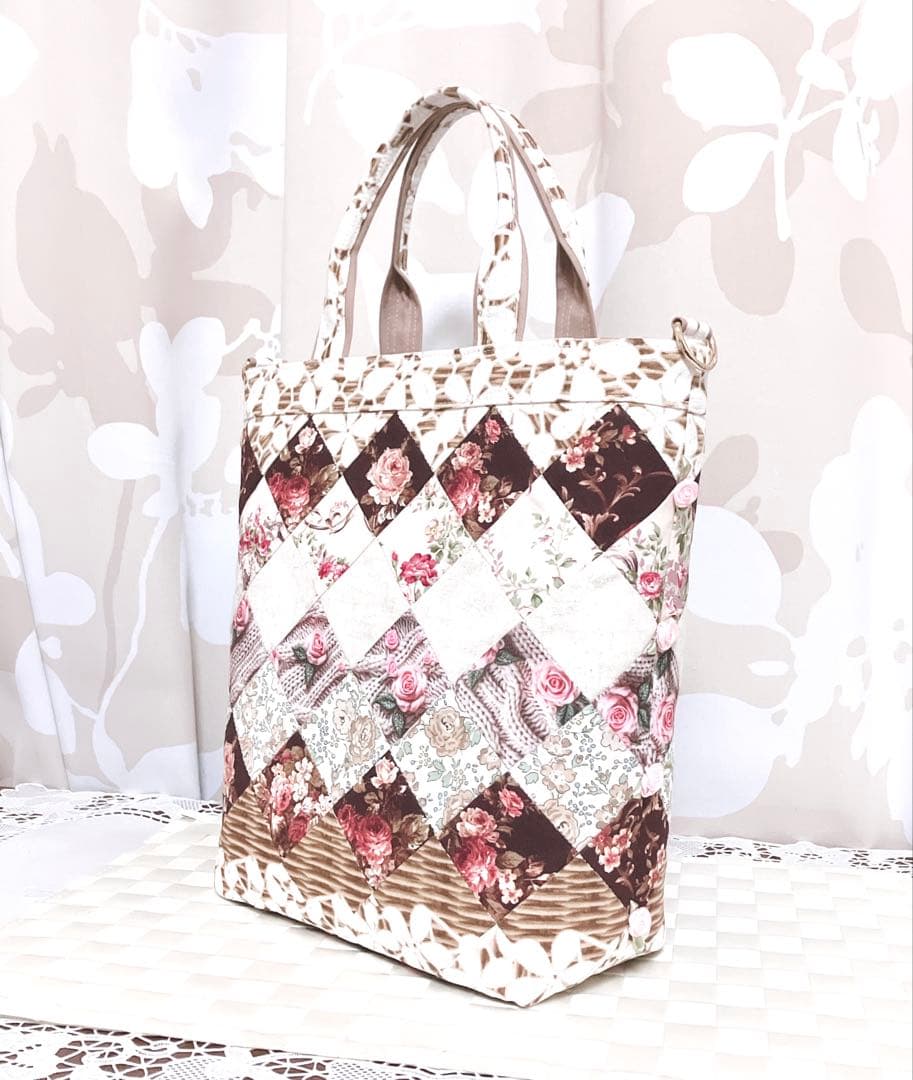 ♡*♡様 薔薇の花かご トートバッグ パッチワーク