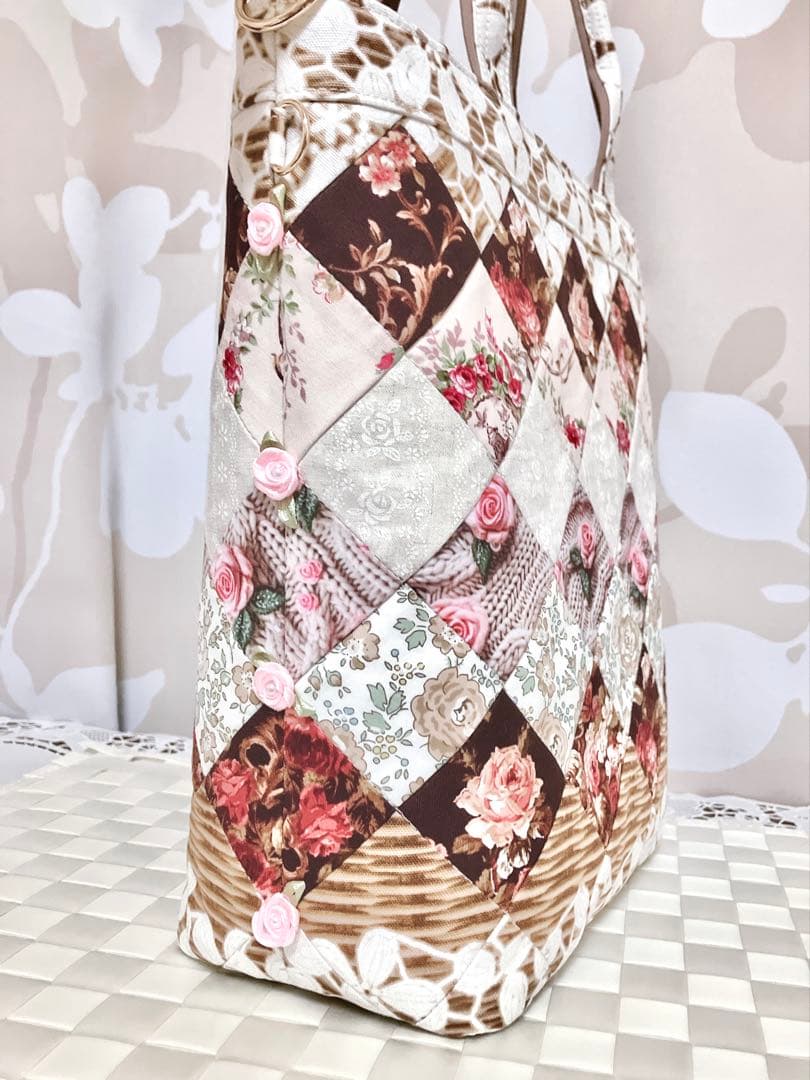♡*♡様 薔薇の花かご トートバッグ パッチワーク