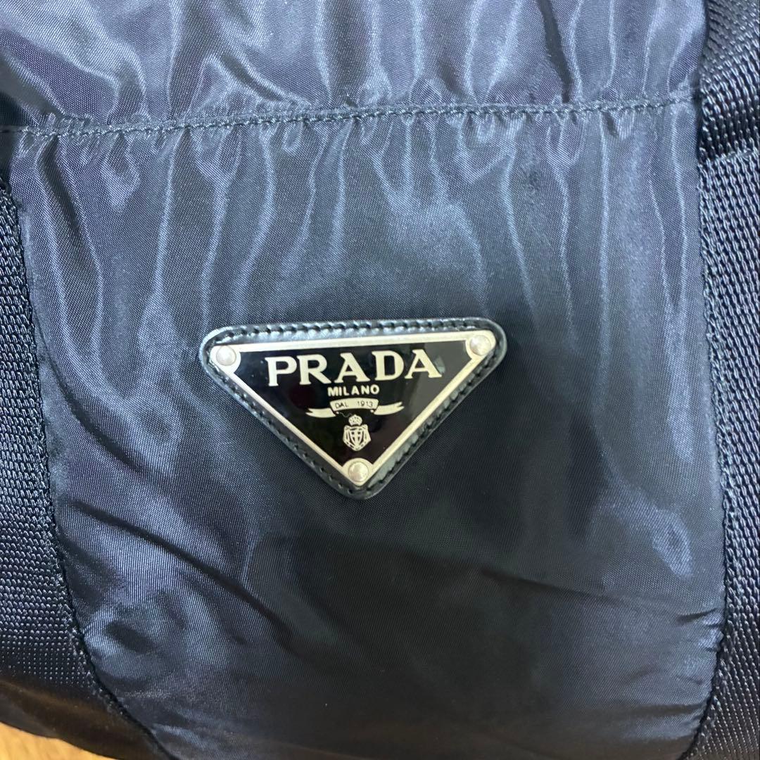 ジ*K様 プラダ ボストンバッグ トラベル 大容量 ナイロン ブラック