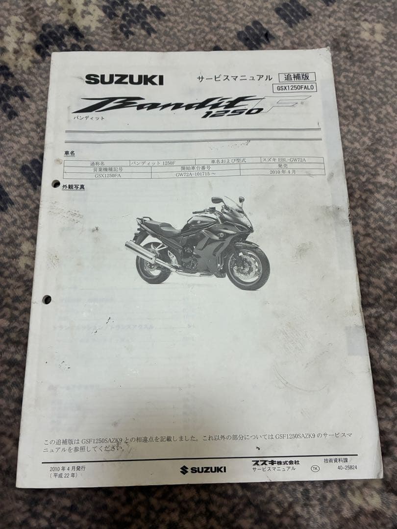 Suzuki Bandit 1250 サービスマニュアル