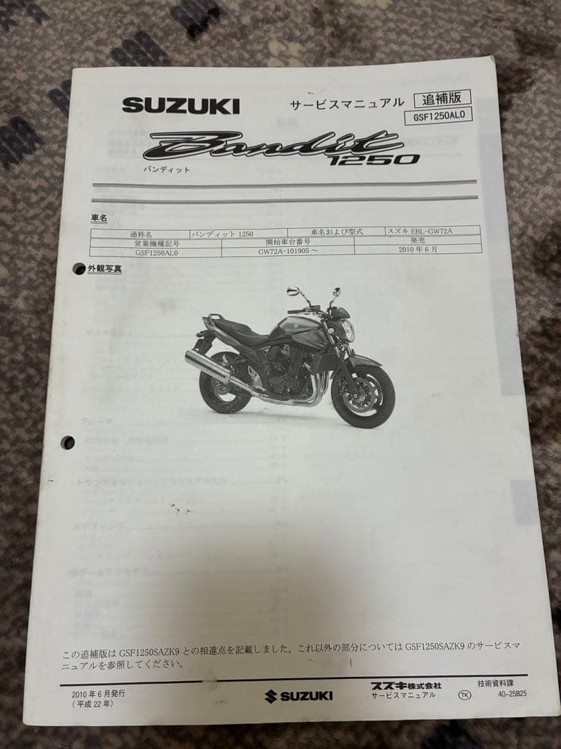 Suzuki Bandit 1250 サービスマニュアル