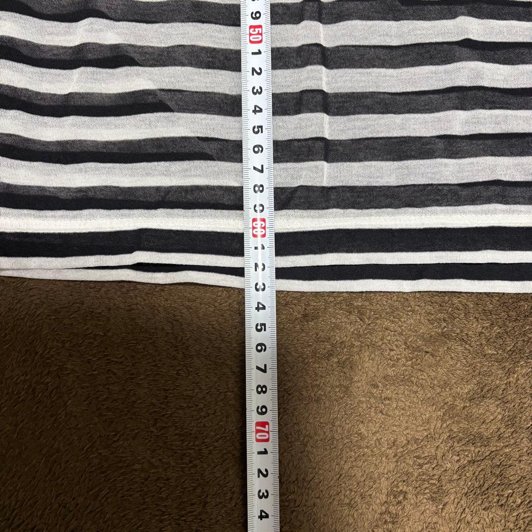 24SSボーダー／シースルーロングスリーブカットソーロンT