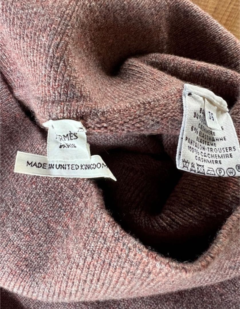 HERMESエルメスパンツ　ニット ハイウエスト