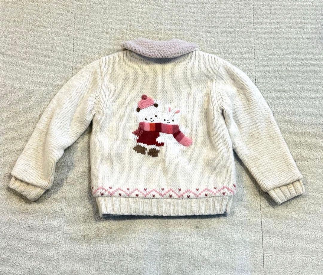 H*♡様 ファミリア ニット　セーター　カウチン　ジャケット　120 ダッフル