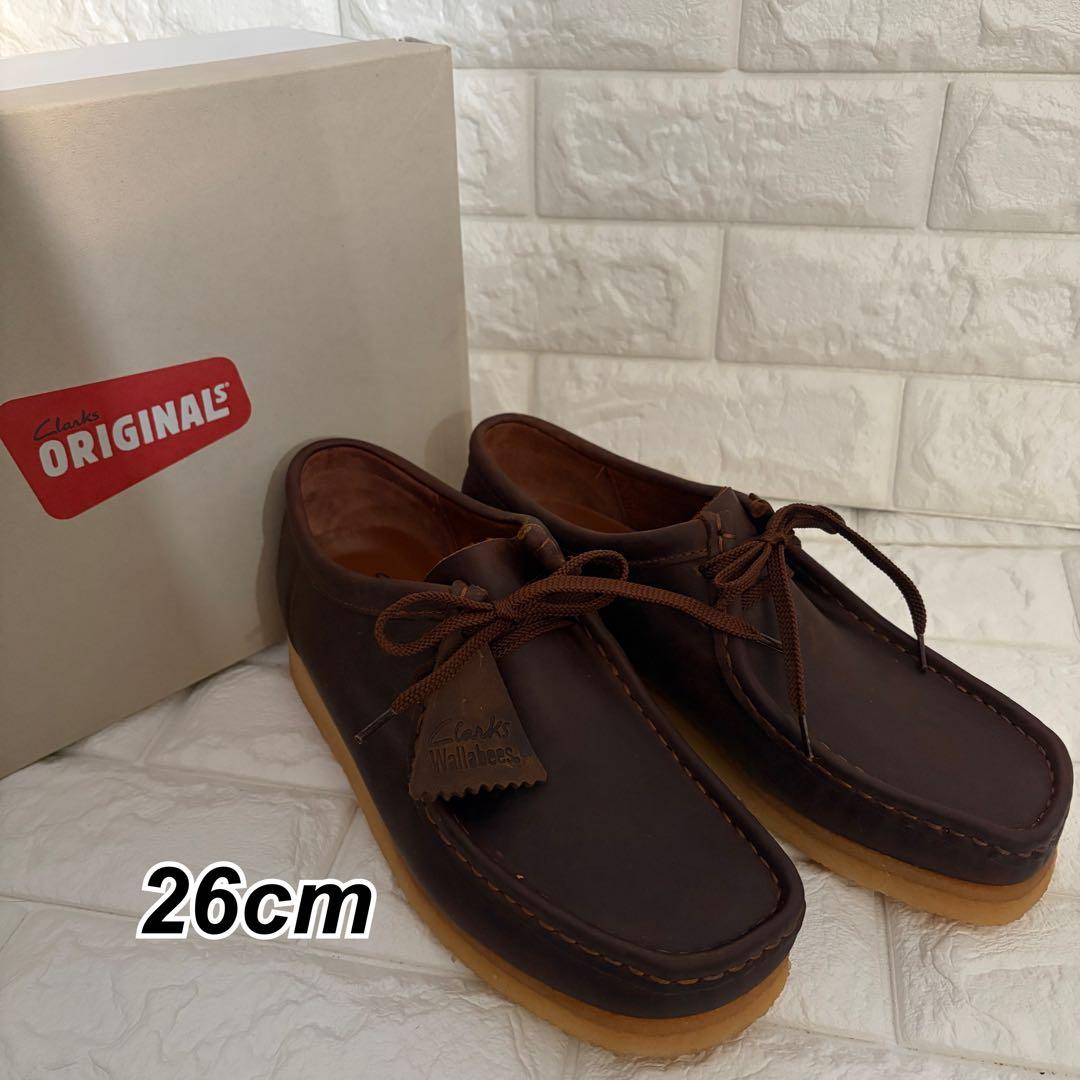 メンテナンス済み Clarks ワラビー オールレザー 26cm