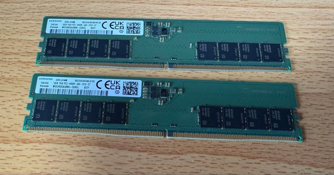 Samsung DDR5 32GB 4800MHz メモリ (16GB×2)