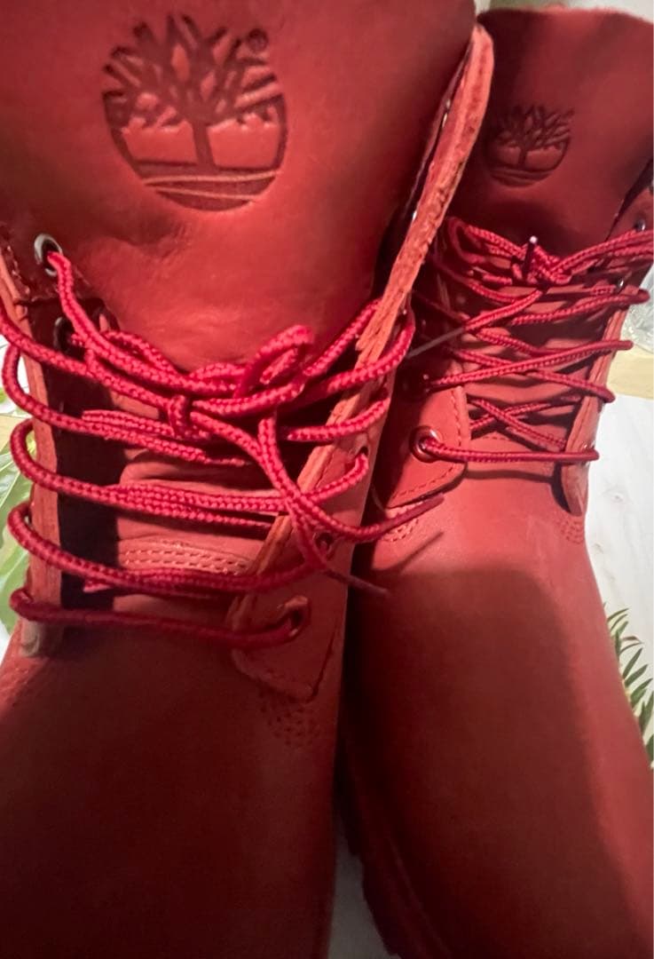 ティンバーランド⭐︎新品6インチプレミアムウォータープルーフブーツ限定レッド25