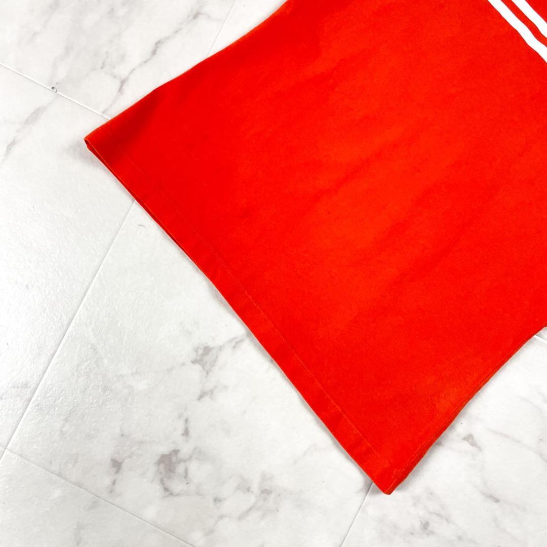 セリーヌ 90s~00s vintage ライン 半袖Tシャツ 橙M*JD335