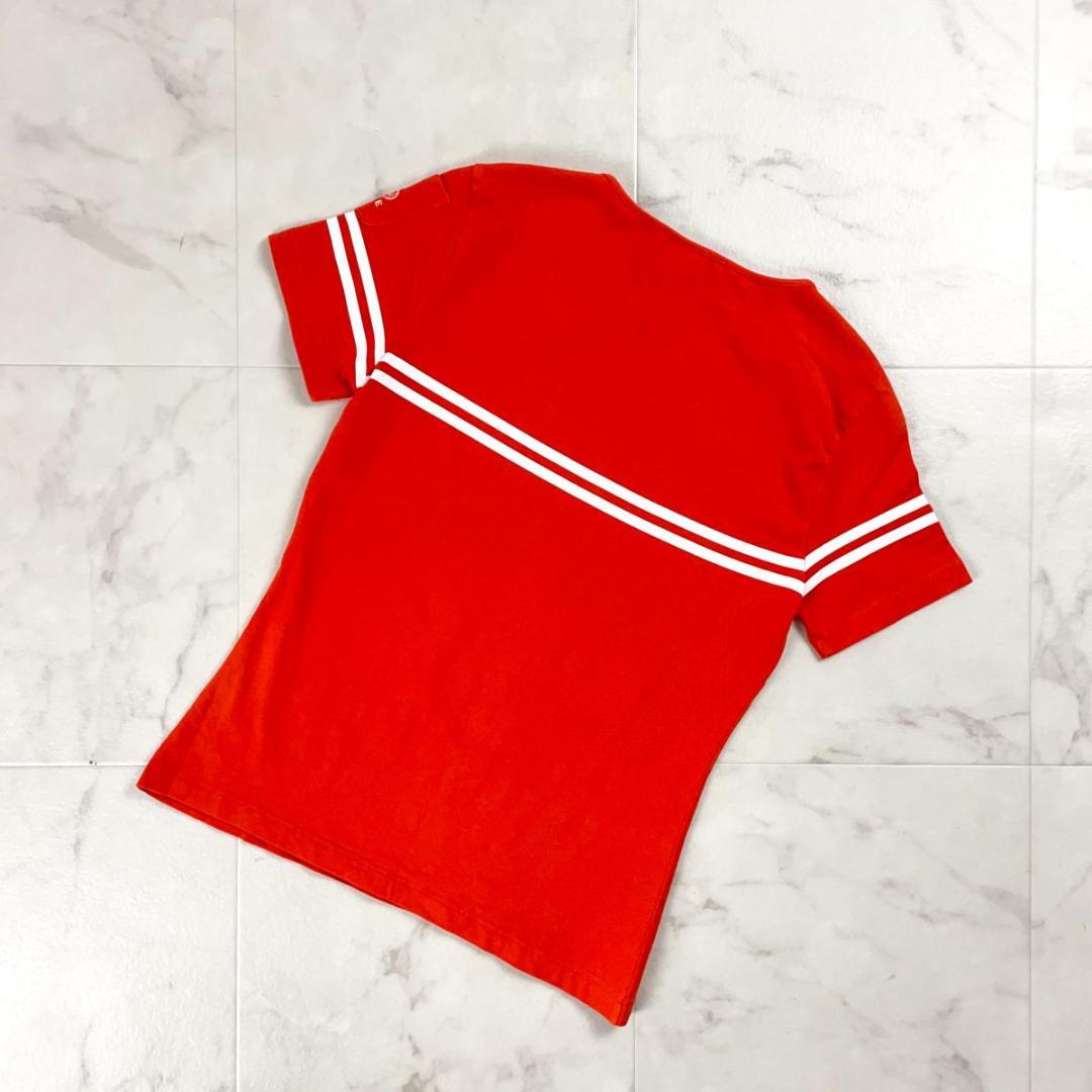 セリーヌ 90s~00s vintage ライン 半袖Tシャツ 橙M*JD335