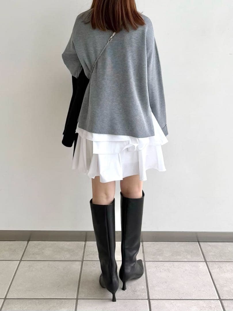 新作新品タグ付き　フレイアイディー♡ リボンタイコンビニットチュニック