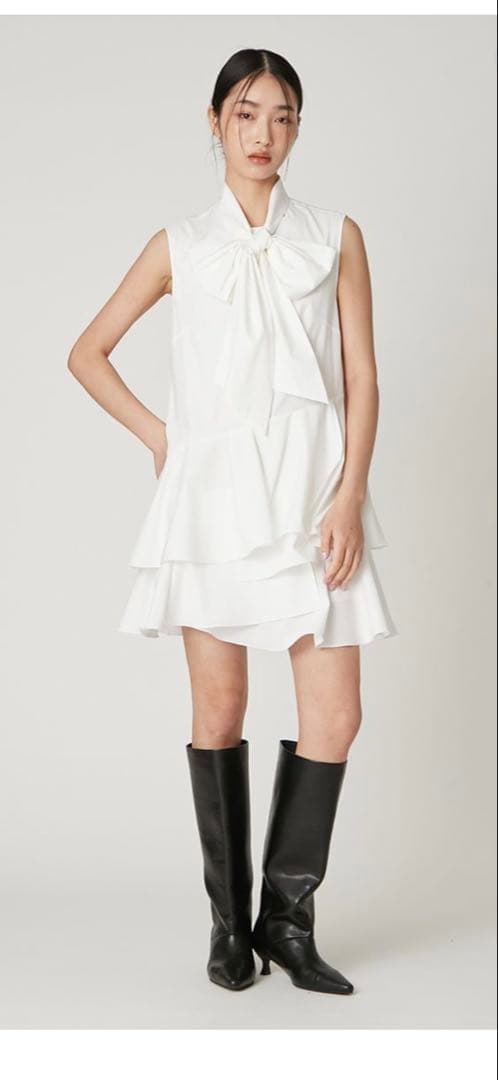 新作新品タグ付き　フレイアイディー♡ リボンタイコンビニットチュニック