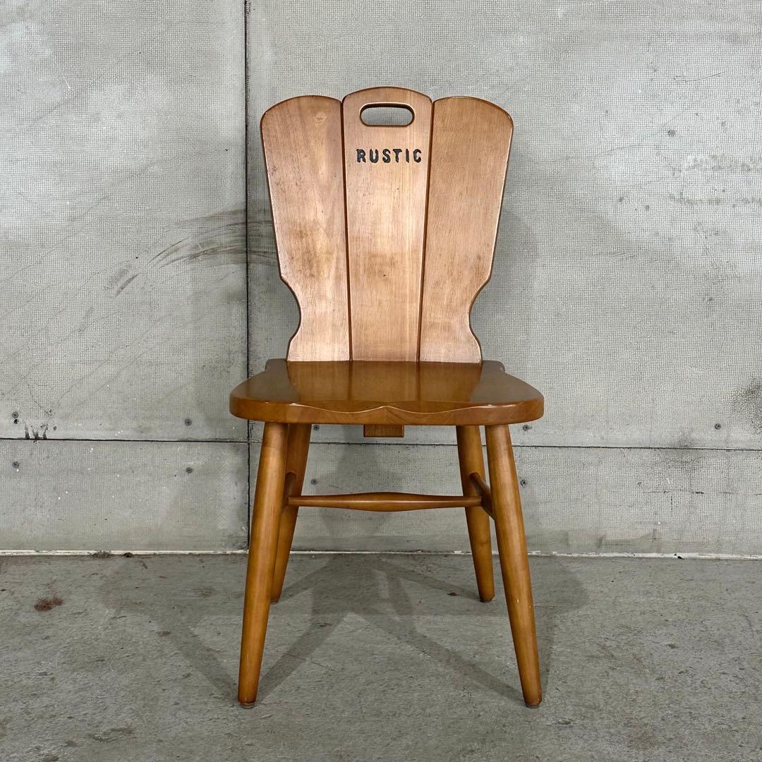 ✦karimoku✦ カリモク RUSTIC チェア／ニング 椅子／昭和レトロ③