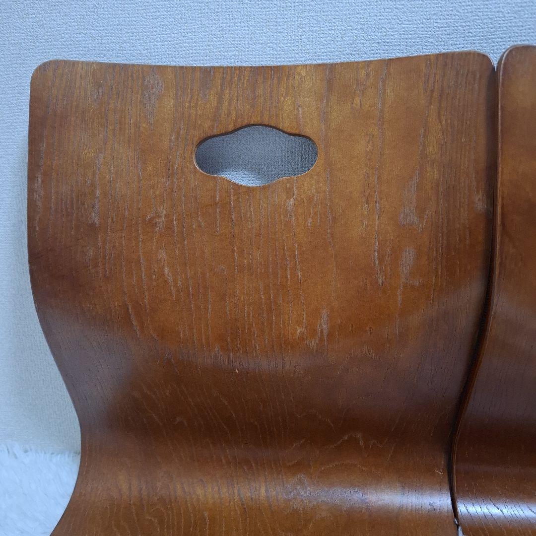 【美品】光製作所 木製座椅子 曲げ座椅子 和座椅子 旅館椅子 6脚セット