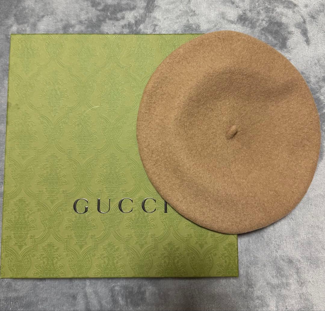 グッチ GUCCI ベレー帽ベージュ 新品未使用 Mサイズ