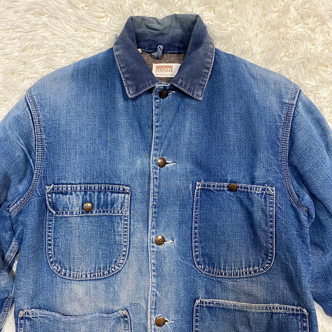 60's~70's モンゴメリーワード　デニム　カバーオール　ブランケット