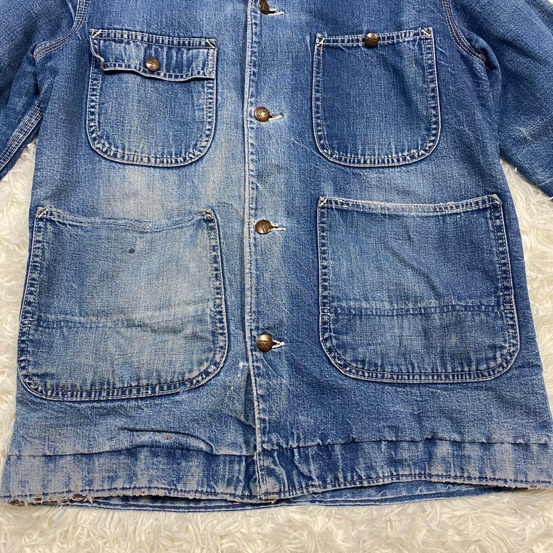 60's~70's モンゴメリーワード　デニム　カバーオール　ブランケット