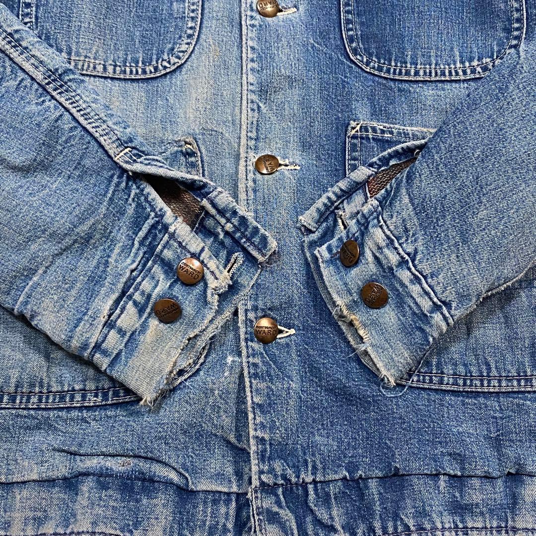 60's~70's モンゴメリーワード　デニム　カバーオール　ブランケット