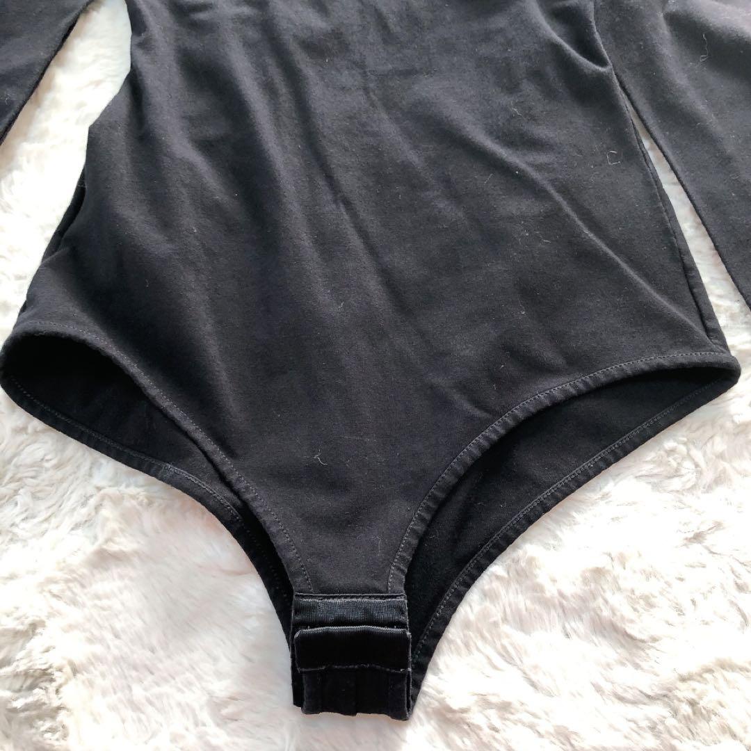 miumiu*ミュウミュウ　フリル襟付きカットソー　イタリア製　黒　XS