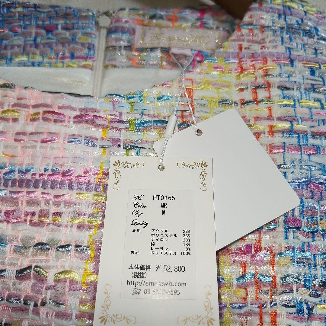 ⭐NA☆⭐エミリアウィズ　ミニワンピース　ツイードノースリーブドレス 　M