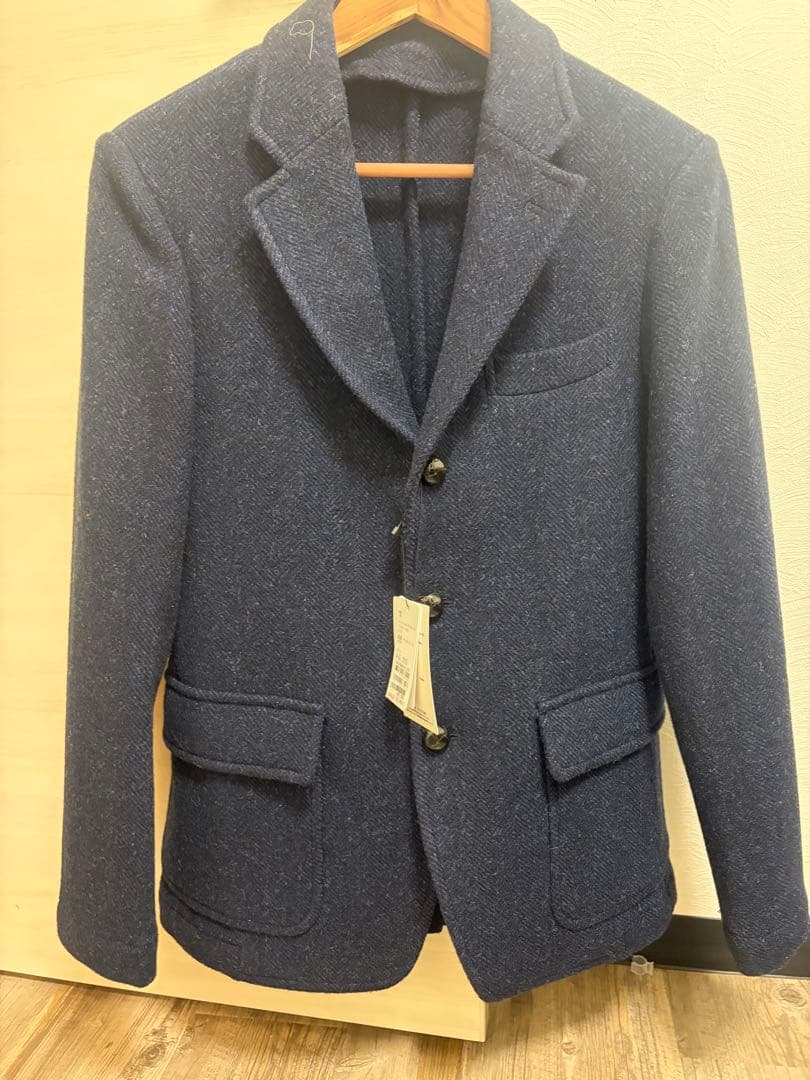 トゥモローランド　ネイビー テーラードジャケット サイズ44 ウール100%