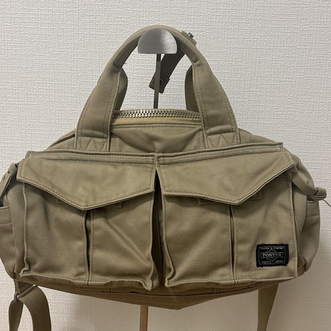 ラブアンドピース ポーター ミリタリー ハンドバッグ 2WAY 復刻 金具