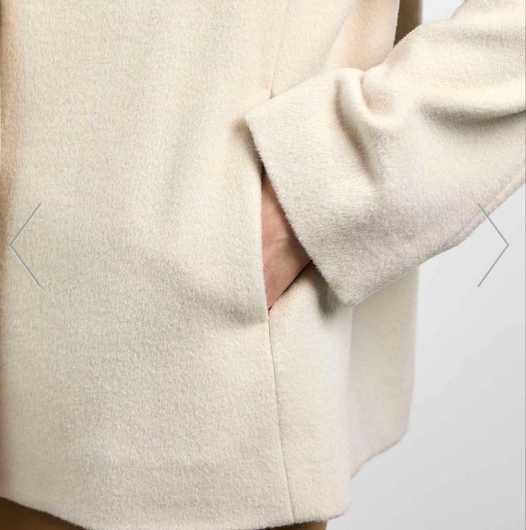 【美品】ROPE プレミアムカシミヤ ショートコート【25AW】オフホワイト36