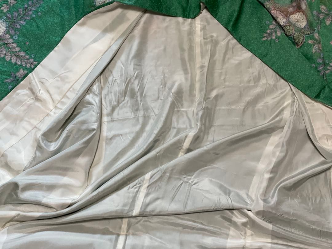 袷　訪問着　辻ヶ花/叩染　正絹　身丈163