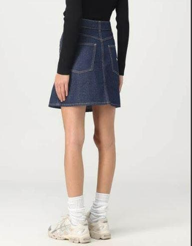 値下げ！【MAISON KITSUNE】Aラインデニムミニスカート 　サイズ25