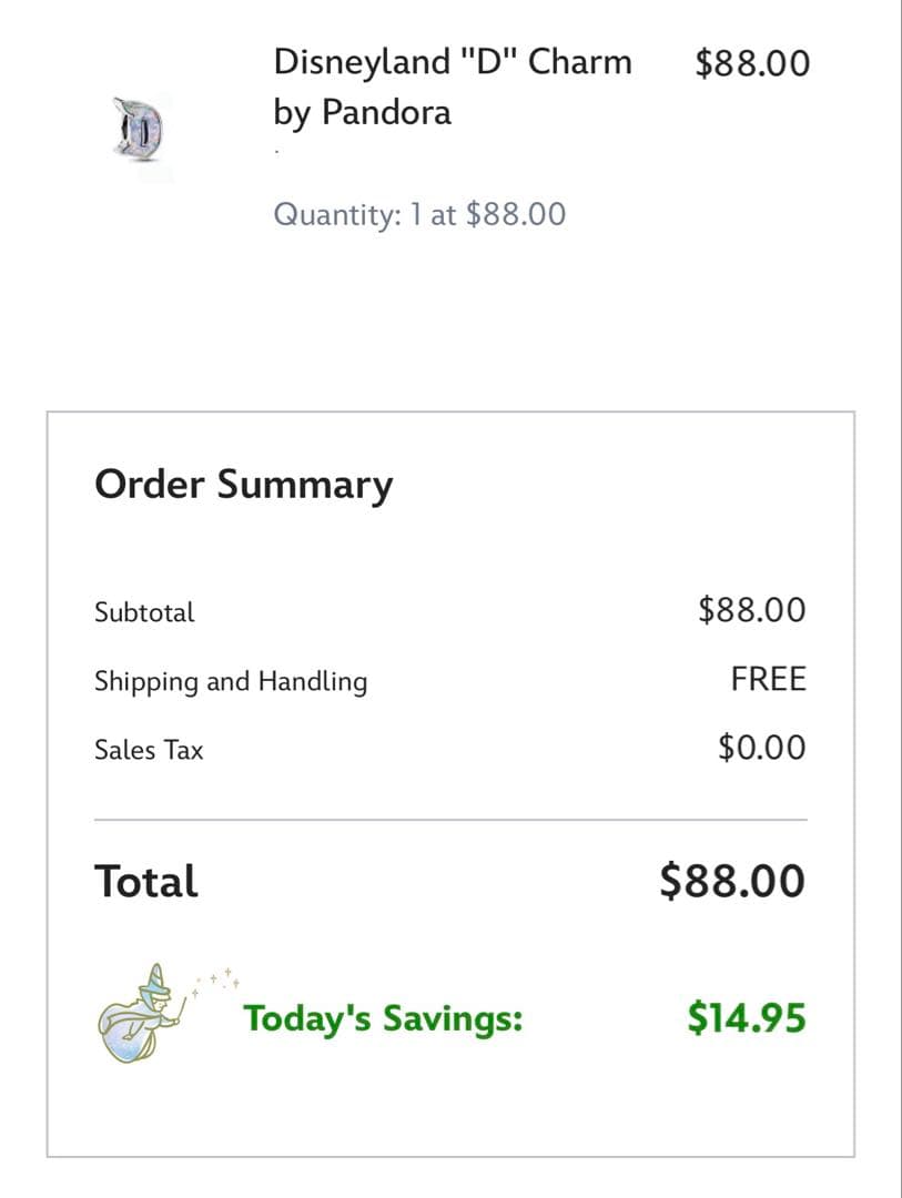 ディズニーランド　70周年　パンドラチャーム