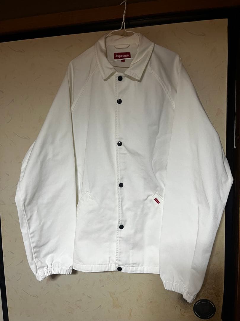 シュプリーム supreme カバーオール　白　バックプリント