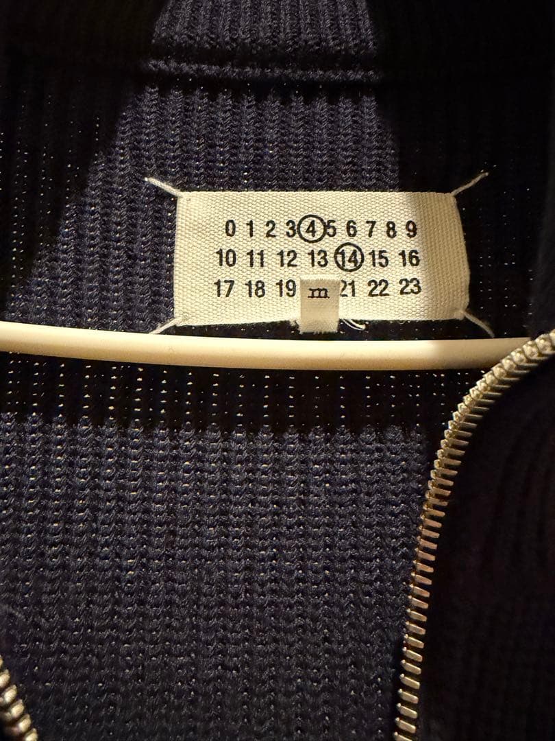 マルジェラmaison margiela ドライバーズニット Mサイズ ネイビー