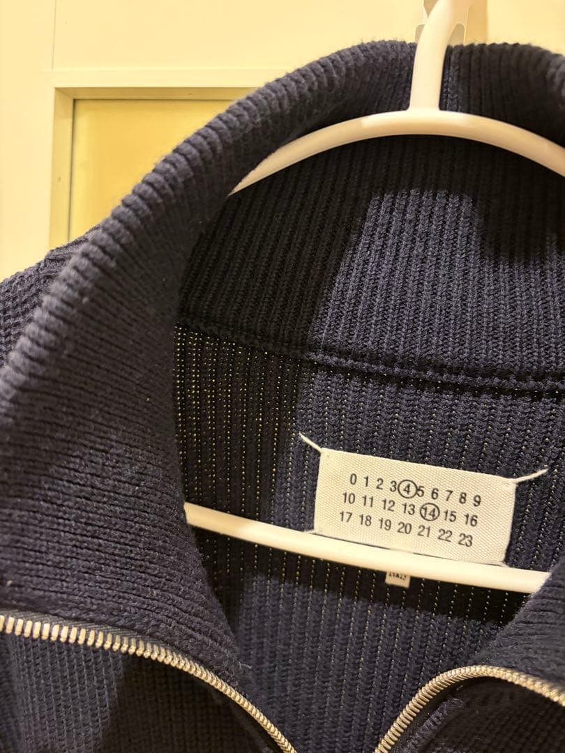 マルジェラmaison margiela ドライバーズニット Mサイズ ネイビー