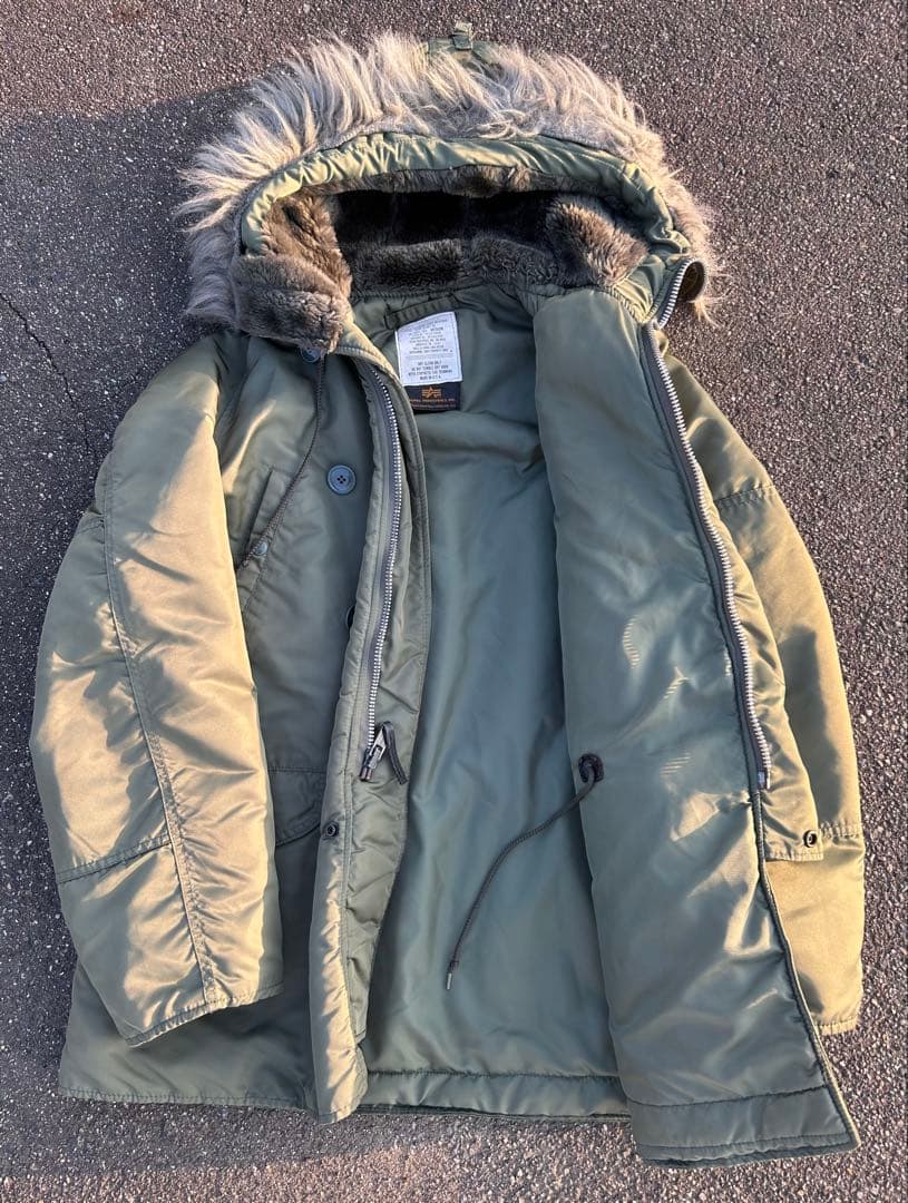 USA n-3b ALPHA アルファ　ミリタリー　カーキ メンズM