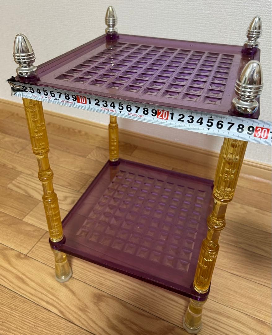 レトロポップ 昭和レトロ ラック キッチンラック パープル イエロー シルバー