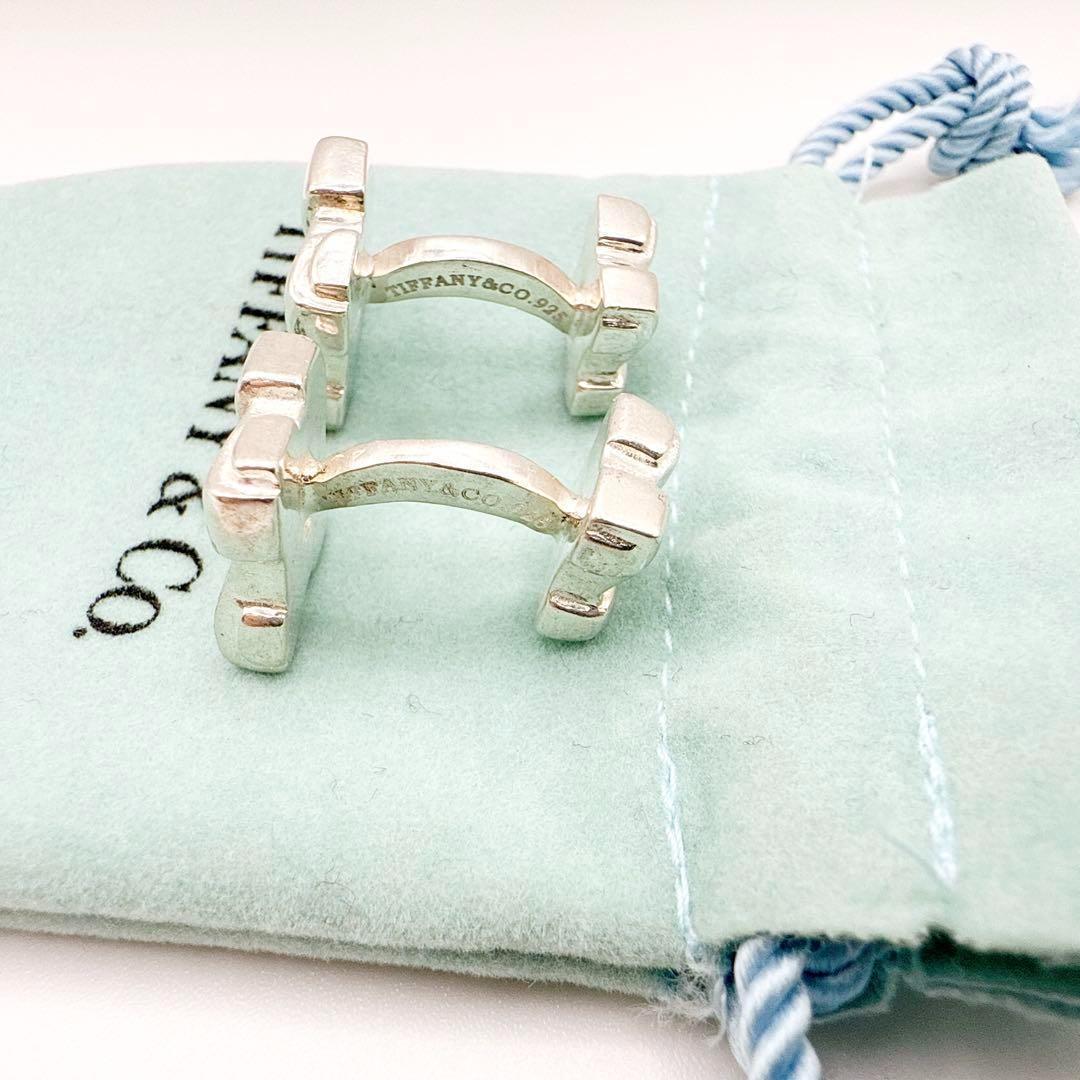 2527-1 【保存袋付き】Tiffany カフス ウォーブン メッシュ