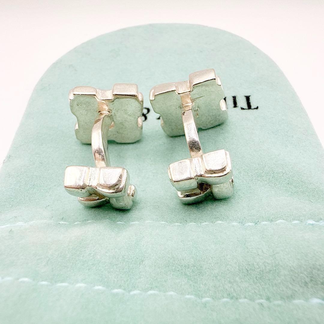 2527-1 【保存袋付き】Tiffany カフス ウォーブン メッシュ