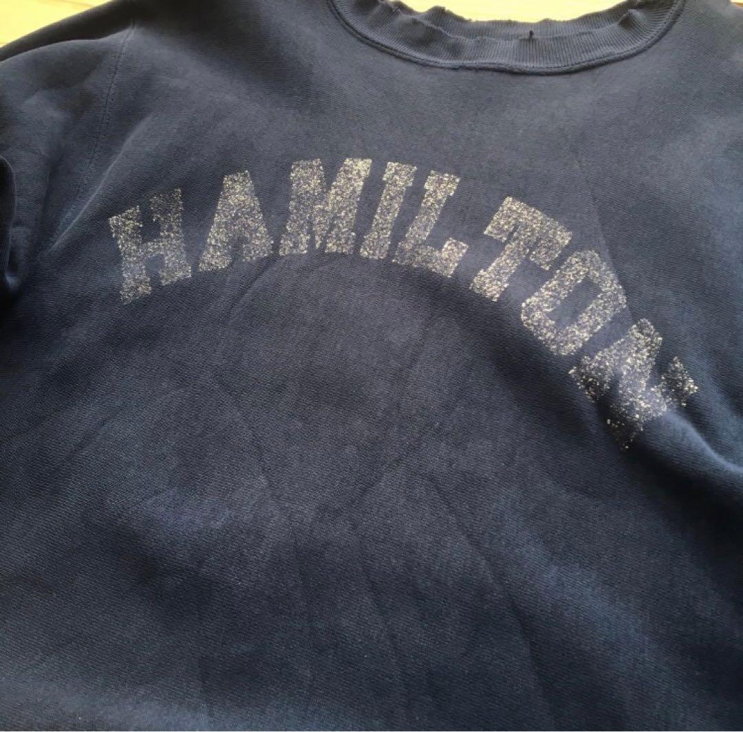 80s champion チャンピオン リバースウィーブ USA製　紺　ボロ