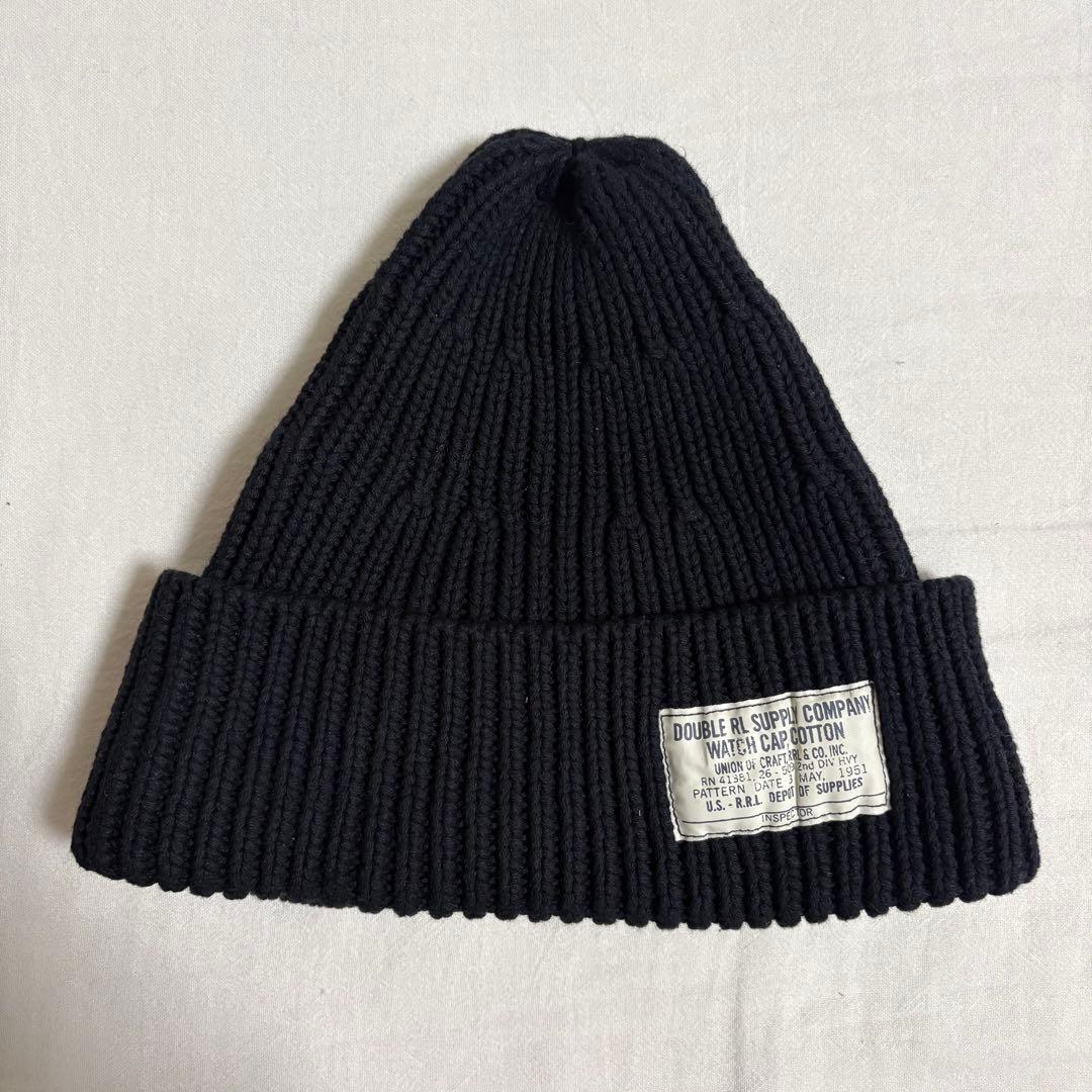 【美品】RRL ニット帽　ブラック　黒