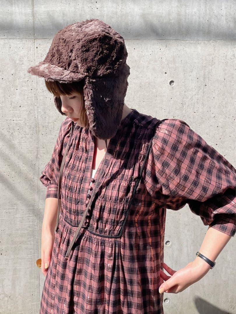 lala☆サラマリカ　コットンチェックワンピース