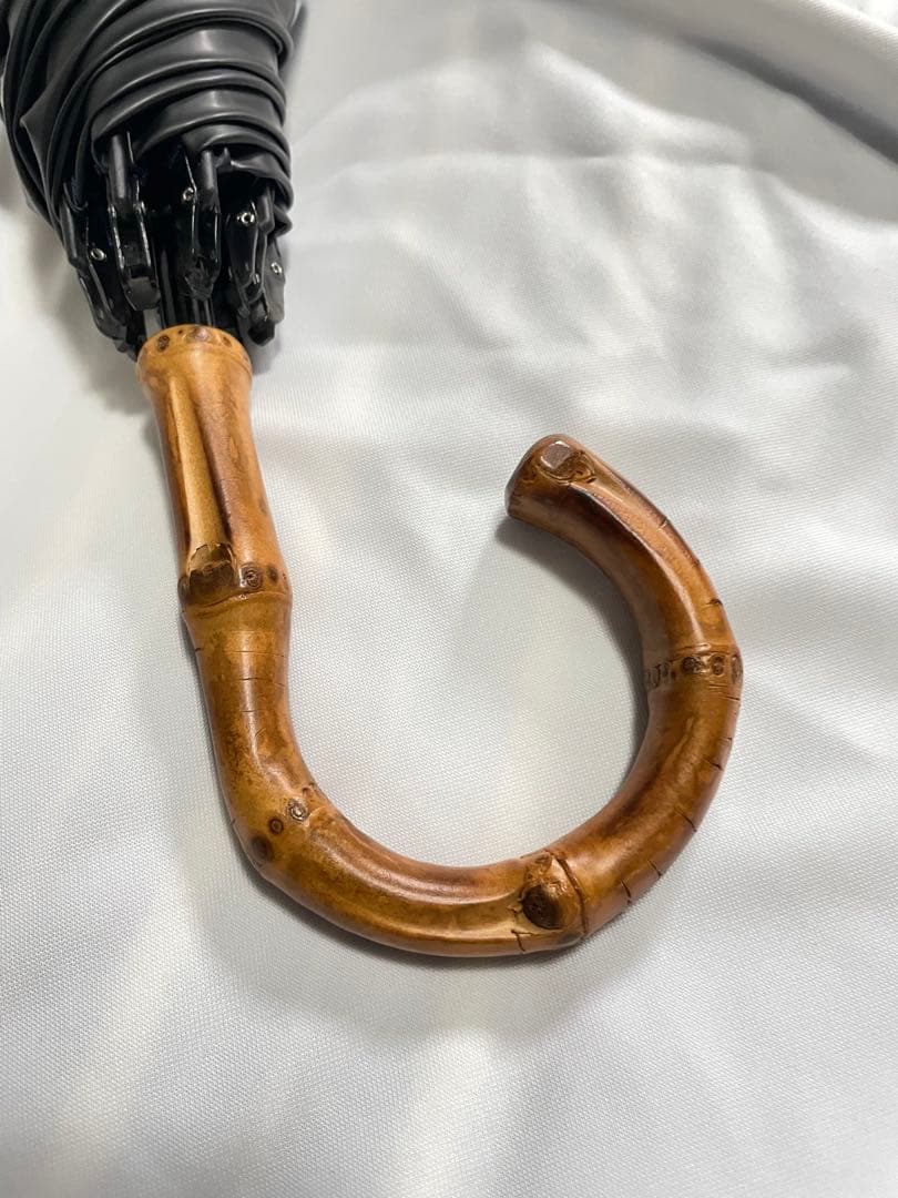 芦屋ロサブラン　ネイビー フリル付き 折りたたみ傘 晴雨兼用