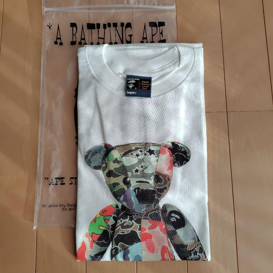 A BATHING APE カモフラージュ テディベア Tシャツ