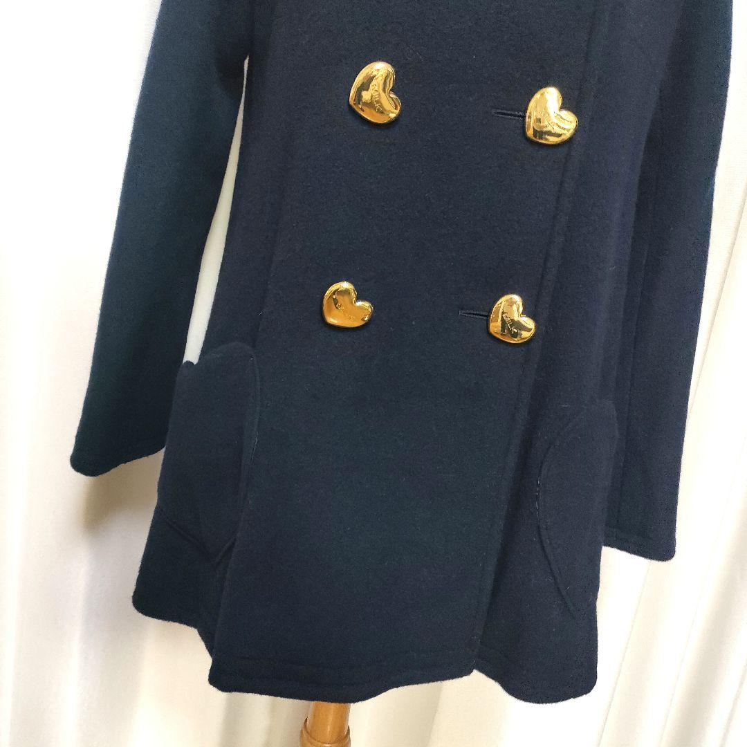 【美品】MILK メルトン フーデットコート ダブルブレスト ハートボタン