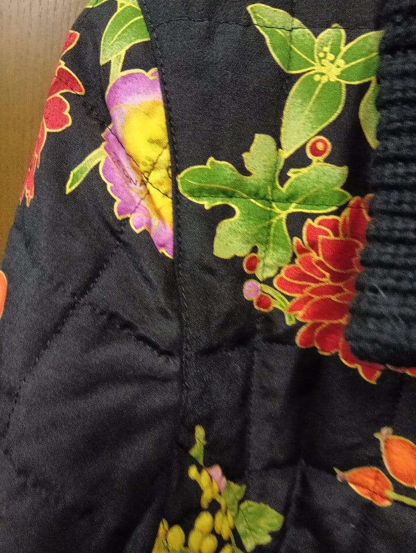 レオナール　カラフル花柄キルティングジャケット