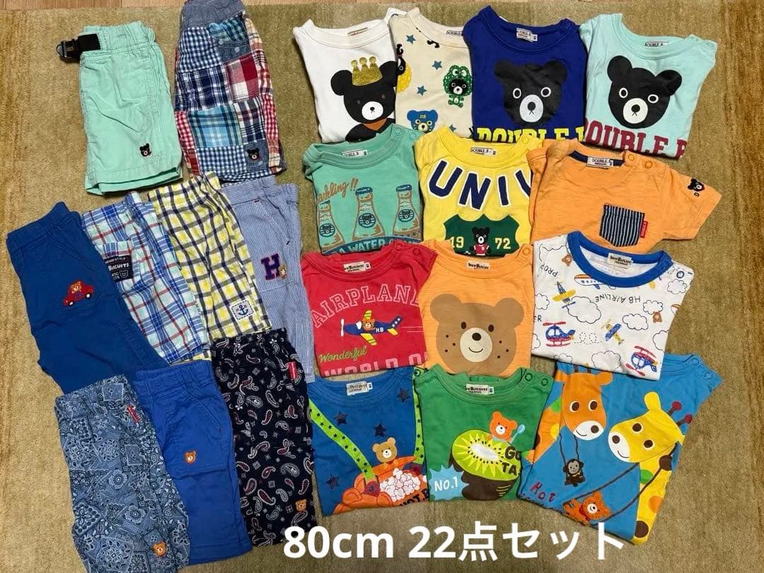 ミキハウス　Tシャツ　半ズボン　80cm 22点セット
